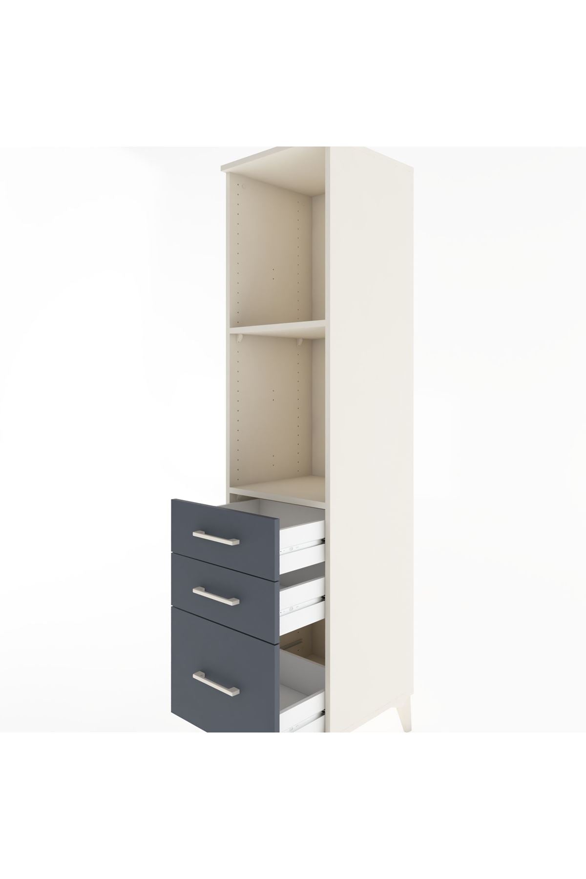 Hyperion Dolap 2 Raflı 3 Çekmeceli 44x44x182 - S55M042V2B