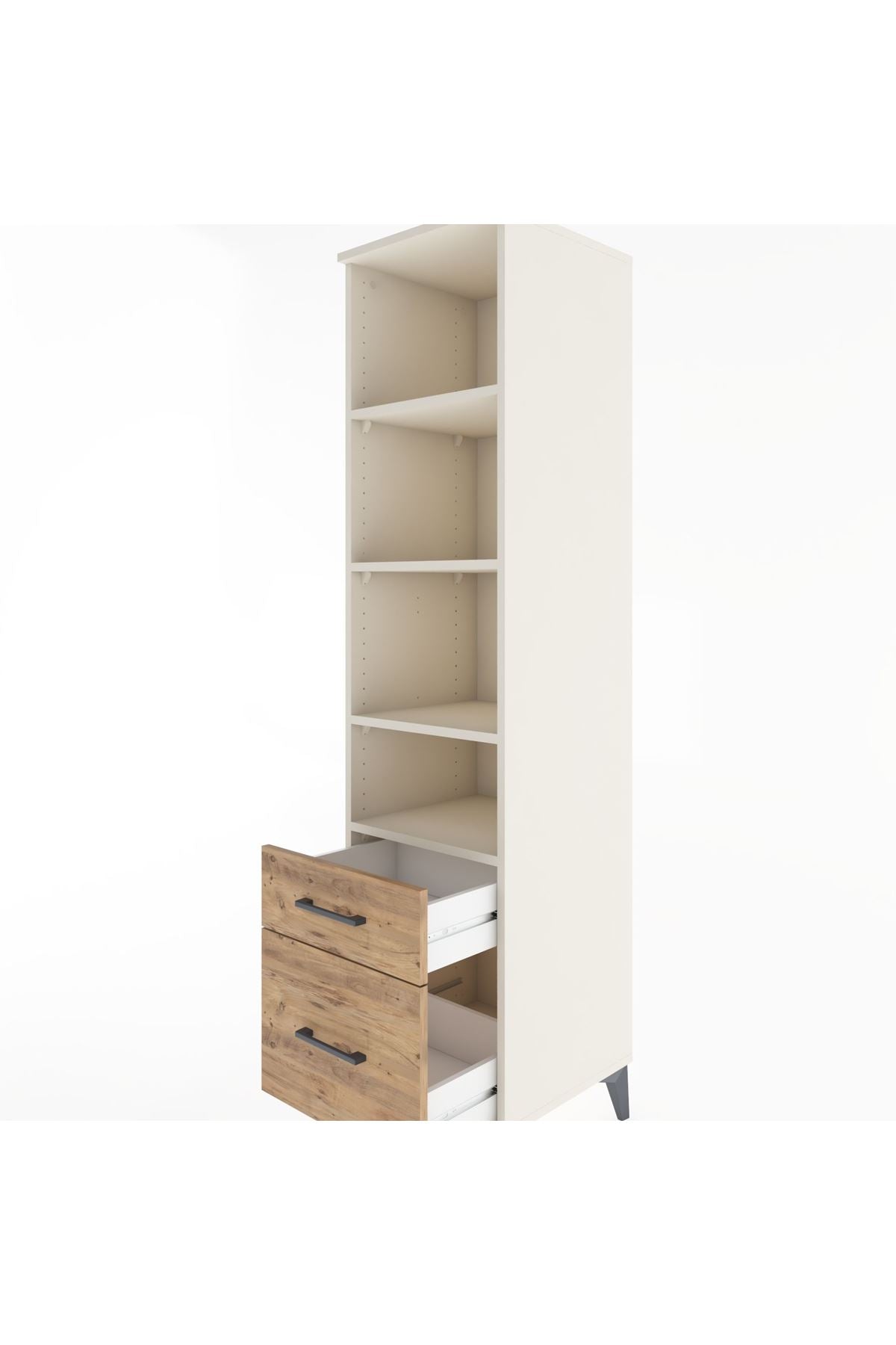 Hyperion Dolap 4 Raflı 2 Çekmeceli 44x44x182 - S55M043V3B