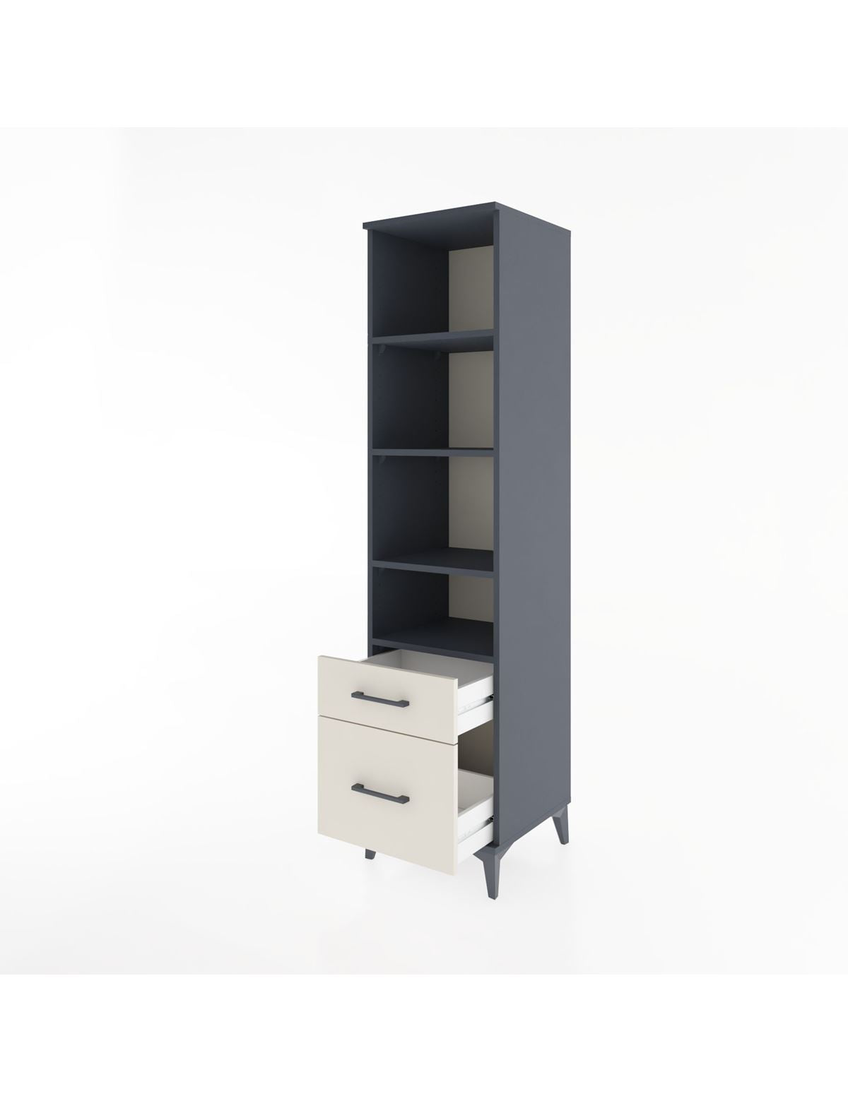 Hyperion Dolap 4 Raflı 2 Çekmeceli 44x44x182 - S55M043V4B