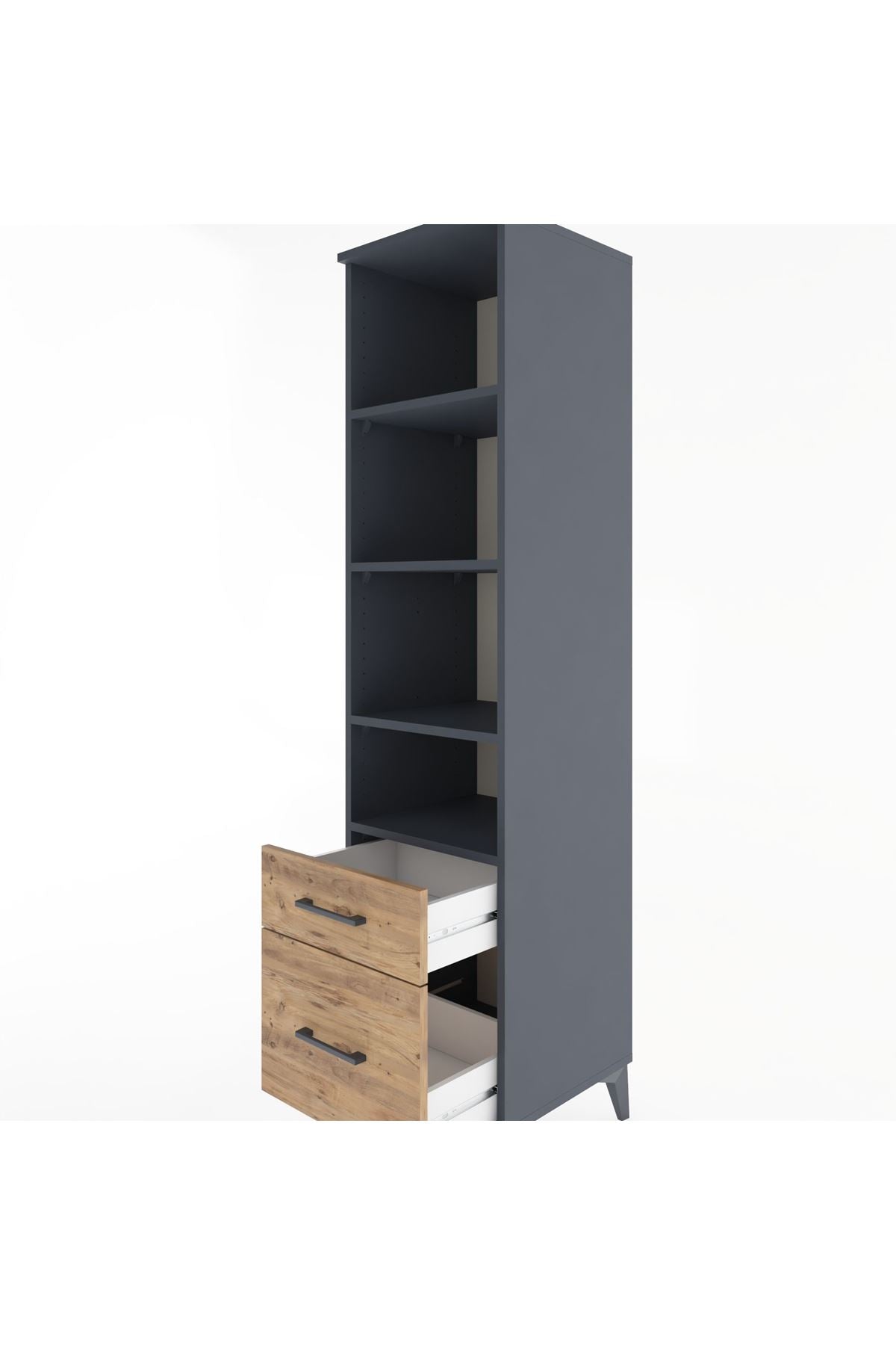 Hyperion Dolap 4 Raflı 2 Çekmeceli 44x44x182 - S55M043V6B