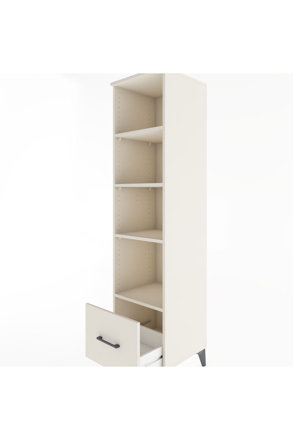 Hyperion Dolap 4 Raflı Tek Çekmeceli 44x44x182 - S55M044V1B