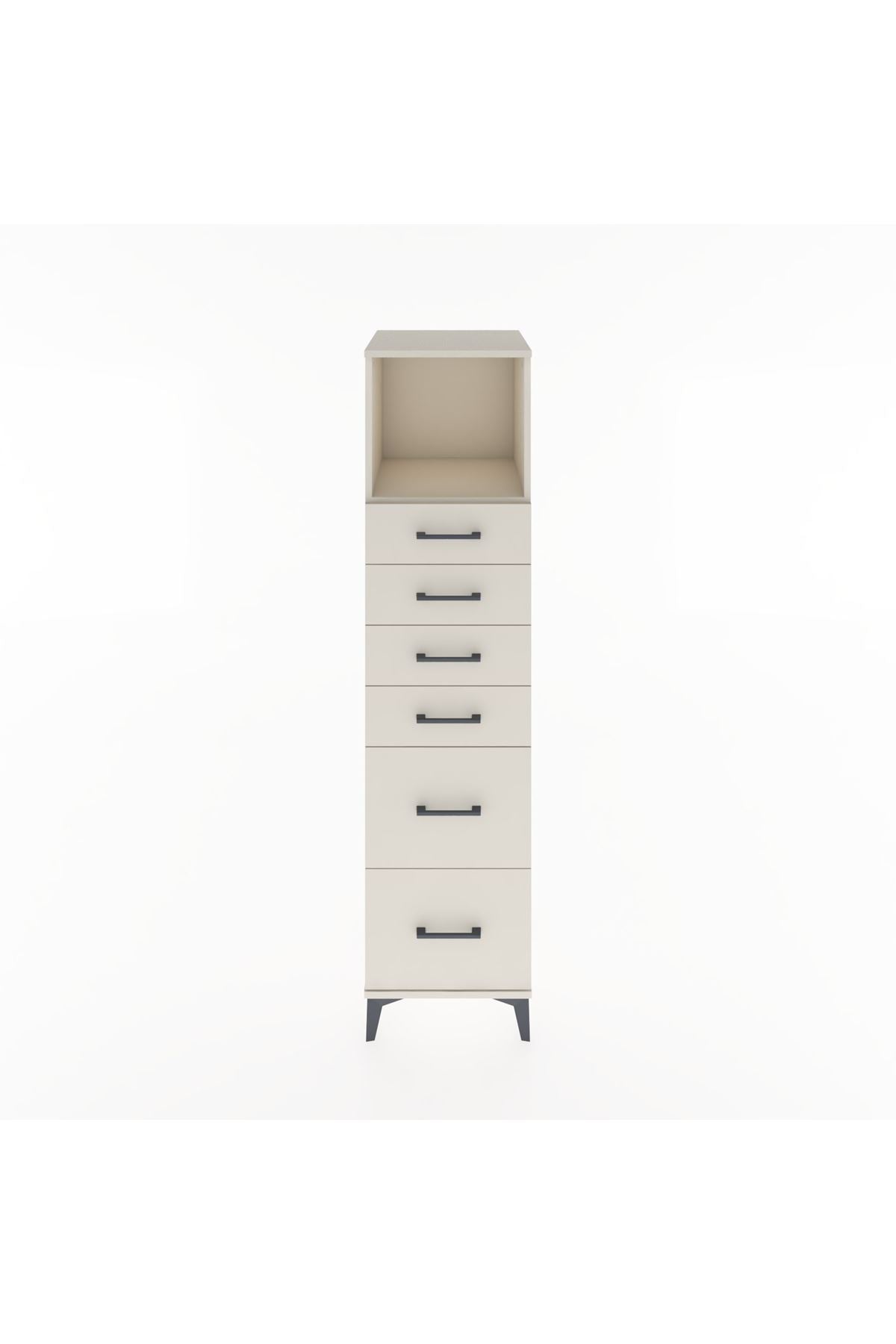 Hyperion Dolap Tek Raflı 6 Çekmeceli 44x44x182 - S55M045V1B