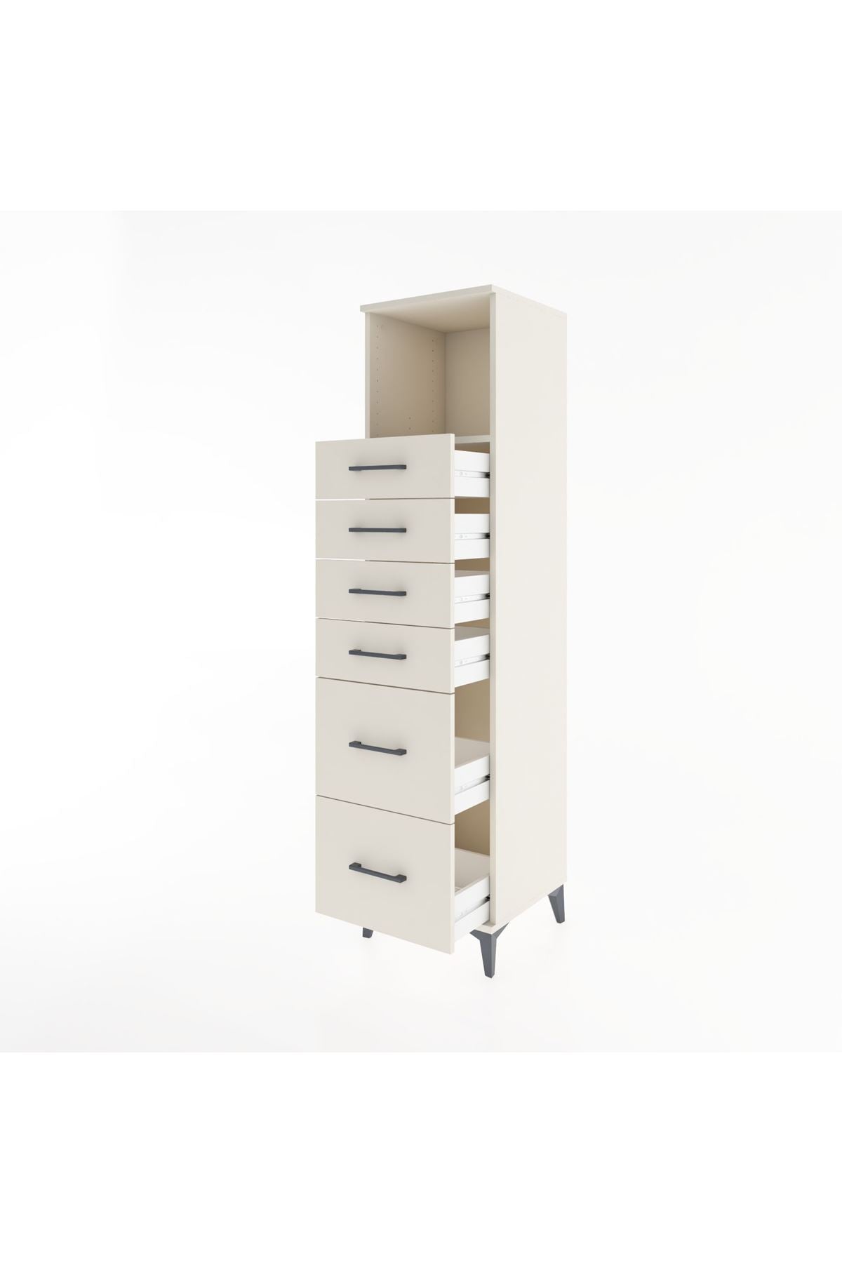 Hyperion Dolap Tek Raflı 6 Çekmeceli 44x44x182 - S55M045V1B