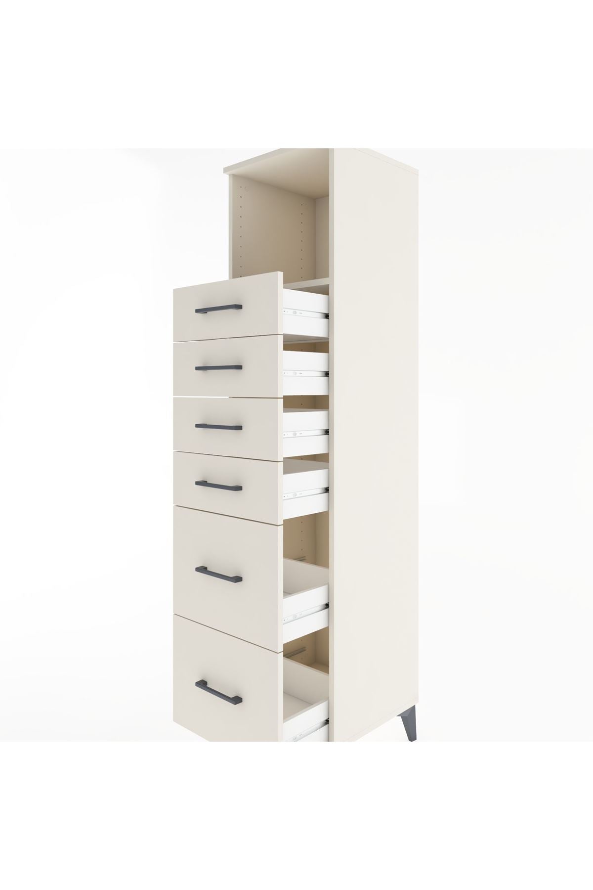 Hyperion Dolap Tek Raflı 6 Çekmeceli 44x44x182 - S55M045V1B