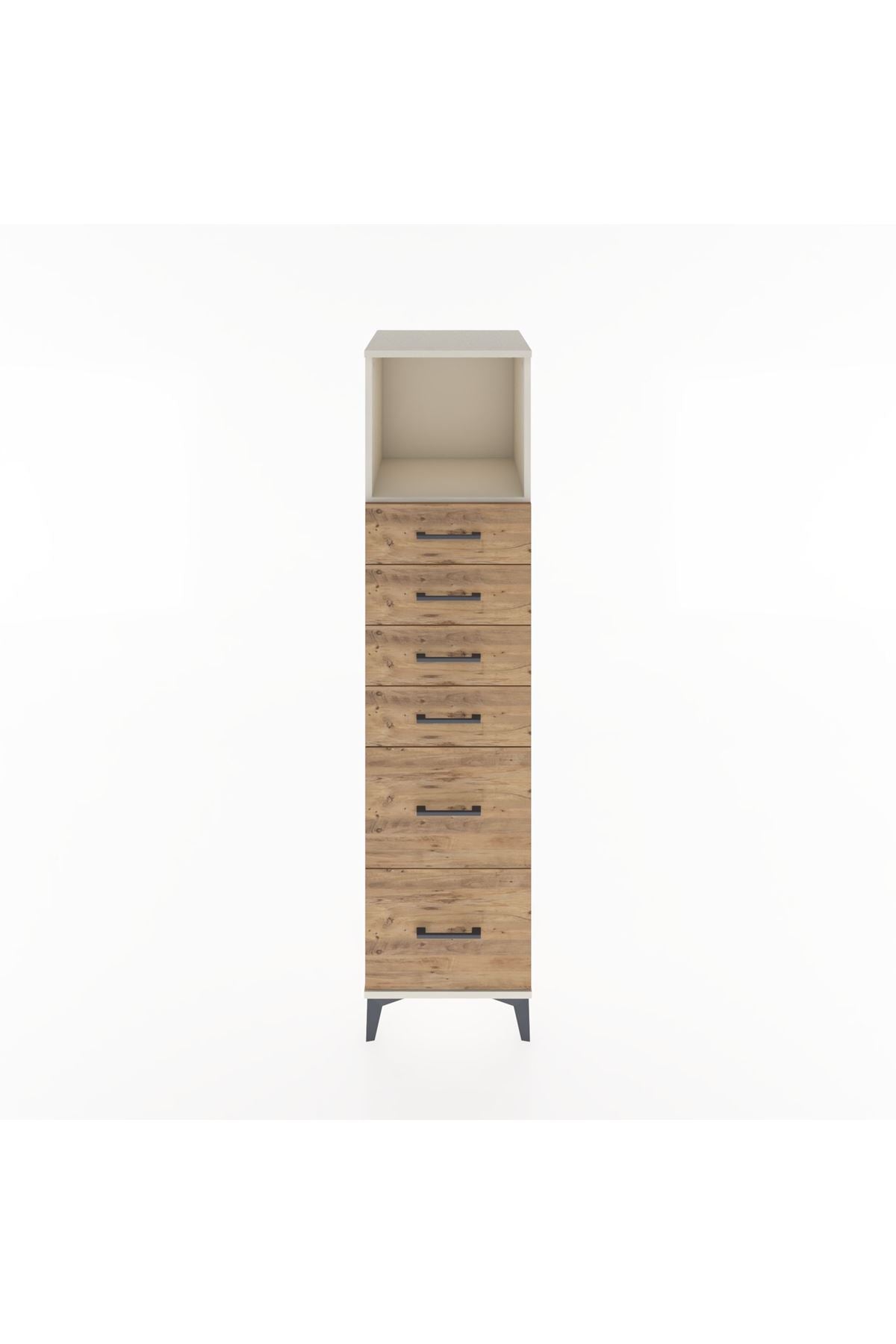 Hyperion Dolap Tek Raflı 6 Çekmeceli 44x44x182 - S55M045V3B
