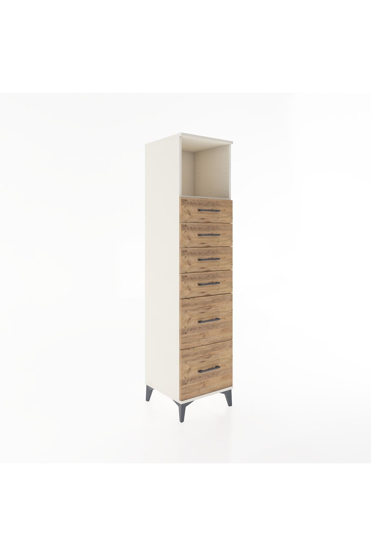 Hyperion Dolap Tek Raflı 6 Çekmeceli 44x44x182 - S55M045V3B