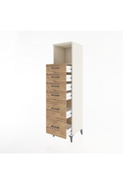 Hyperion Dolap Tek Raflı 6 Çekmeceli 44x44x182 - S55M045V3B