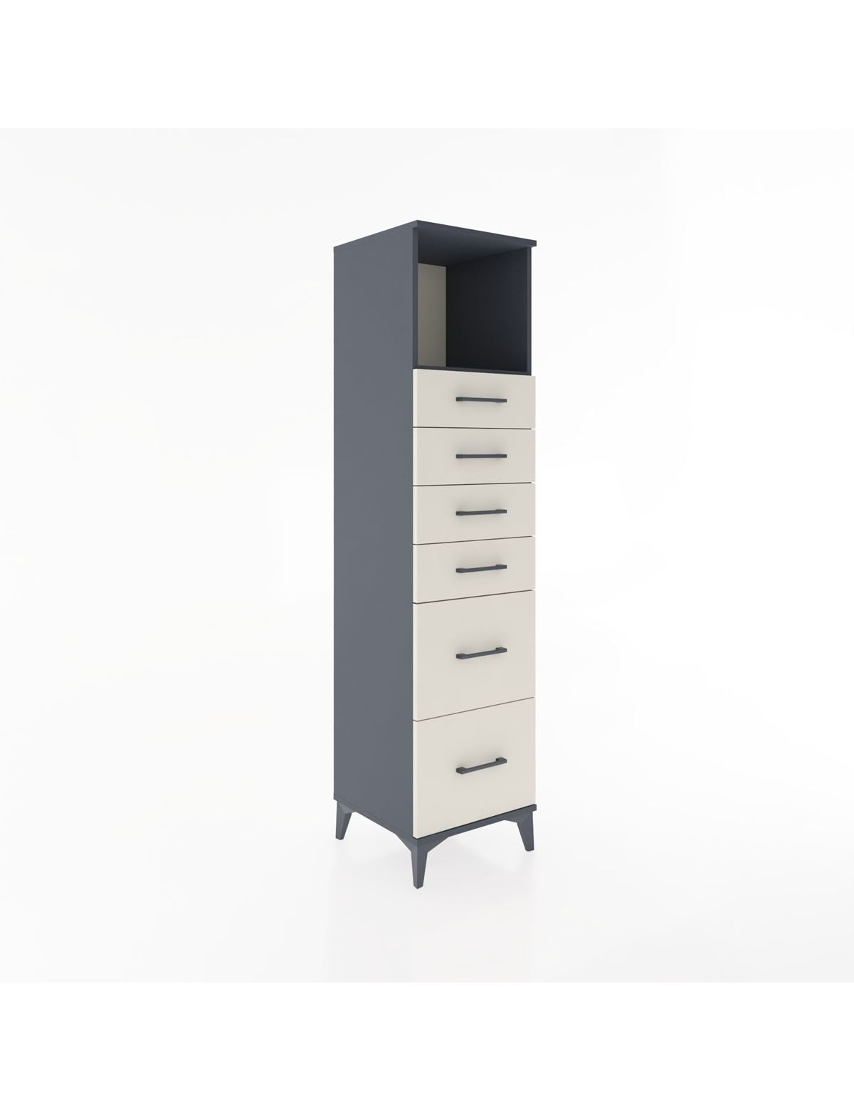 Hyperion Dolap Tek Raflı 6 Çekmeceli 44x44x182 - S55M045V4B