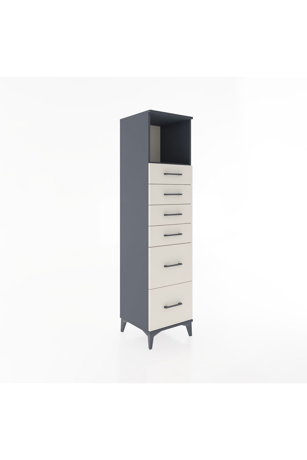 Hyperion Dolap Tek Raflı 6 Çekmeceli 44x44x182 - S55M045V4B