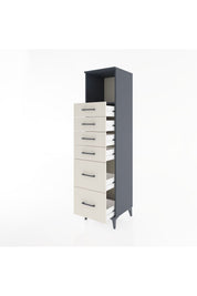 Hyperion Dolap Tek Raflı 6 Çekmeceli 44x44x182 - S55M045V4B
