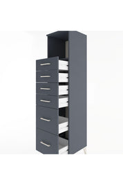 Hyperion Dolap Tek Raflı 6 Çekmeceli 44x44x182 - S55M045V5B