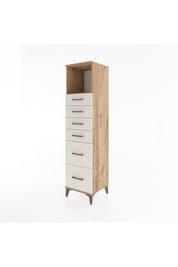 Hyperion Dolap Tek Raflı 6 Çekmeceli 44x44x182 - S55M045V7B