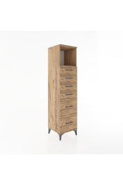 Hyperion Dolap Tek Raflı 6 Çekmeceli 44x44x182 - S55M045V9B