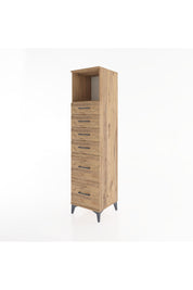 Hyperion Dolap Tek Raflı 6 Çekmeceli 44x44x182 - S55M045V9B