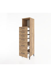 Hyperion Dolap Tek Raflı 6 Çekmeceli 44x44x182 - S55M045V9B