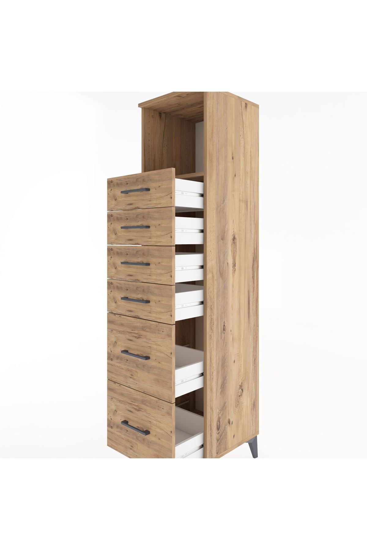 Hyperion Dolap Tek Raflı 6 Çekmeceli 44x44x182 - S55M045V9B