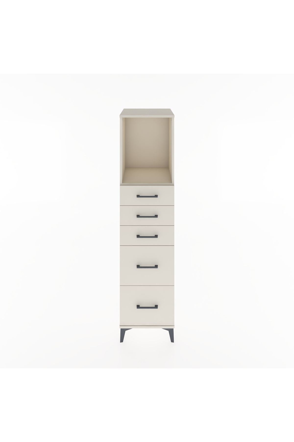 Hyperion Dolap Tek Raflı 5 Çekmeceli 44x44x182 - S55M046V1B