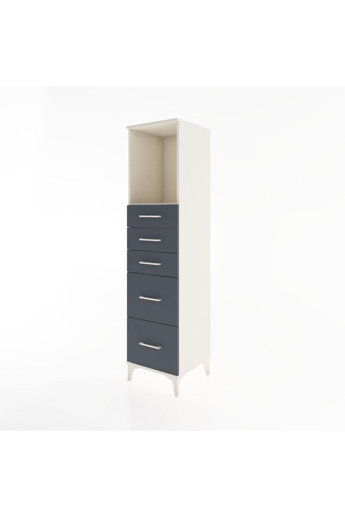 Hyperion Dolap Tek Raflı 5 Çekmeceli 44x44x182 - S55M046V2B