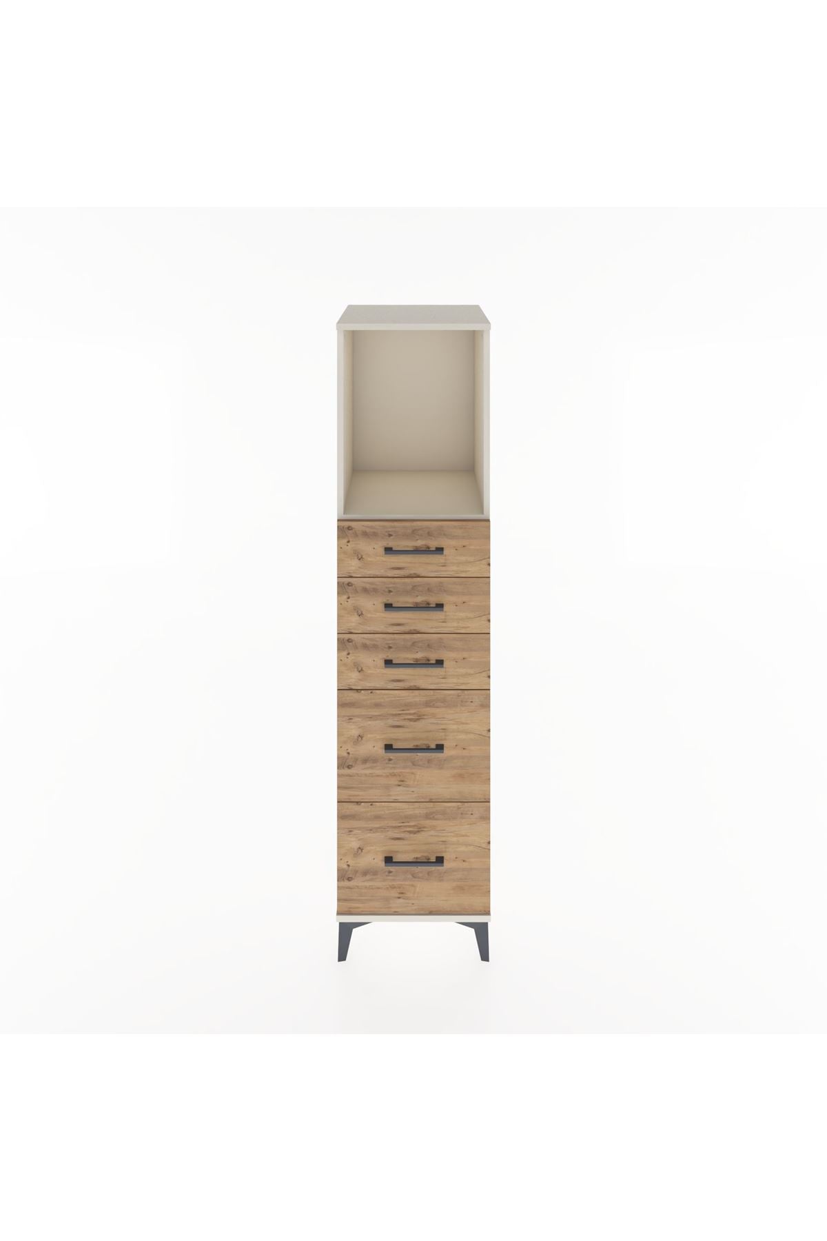 Hyperion Dolap Tek Raflı 5 Çekmeceli 44x44x182 - S55M046V3B