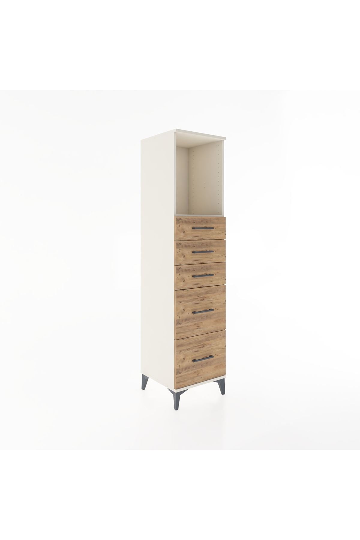Hyperion Dolap Tek Raflı 5 Çekmeceli 44x44x182 - S55M046V3B
