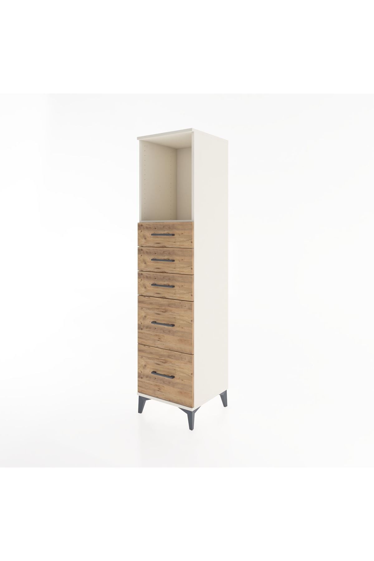 Hyperion Dolap Tek Raflı 5 Çekmeceli 44x44x182 - S55M046V3B