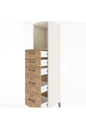 Hyperion Dolap Tek Raflı 5 Çekmeceli 44x44x182 - S55M046V3B