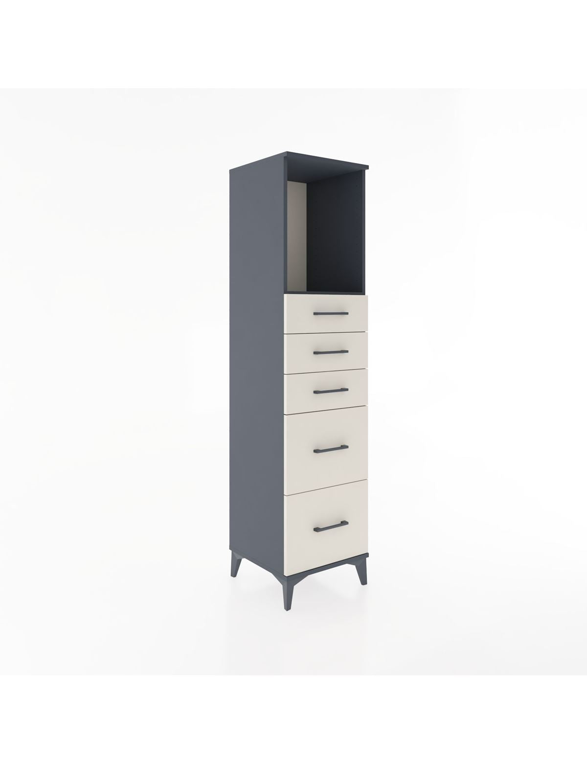 Hyperion Dolap Tek Raflı 5 Çekmeceli 44x44x182 - S55M046V4B