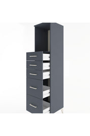 Hyperion Dolap Tek Raflı 5 Çekmeceli 44x44x182 - S55M046V5B