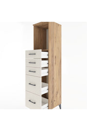 Hyperion Dolap Tek Raflı 5 Çekmeceli 44x44x182 - S55M046V7B