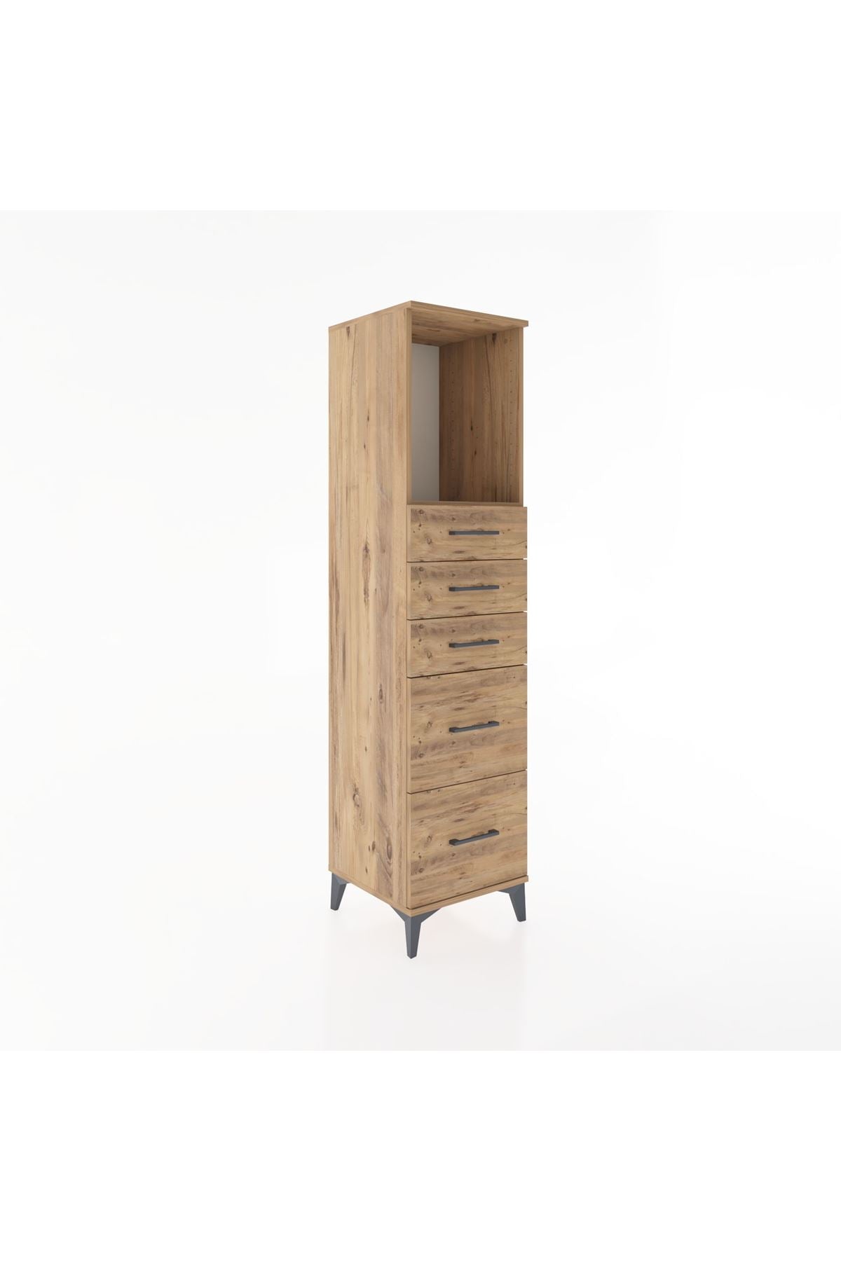 Hyperion Dolap Tek Raflı 5 Çekmeceli 44x44x182 - S55M046V9B