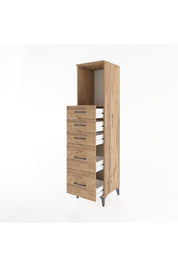 Hyperion Dolap Tek Raflı 5 Çekmeceli 44x44x182 - S55M046V9B