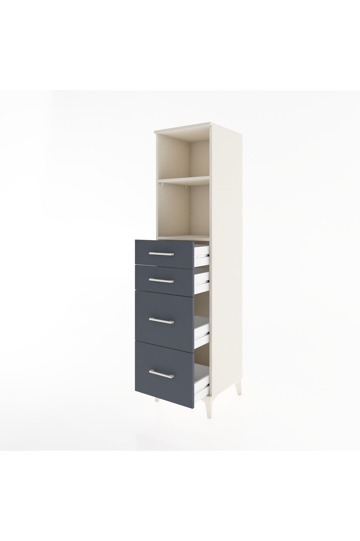 Hyperion Dolap 2 Raflı 4 Çekmeceli 44x44x182 - S55M047V2B