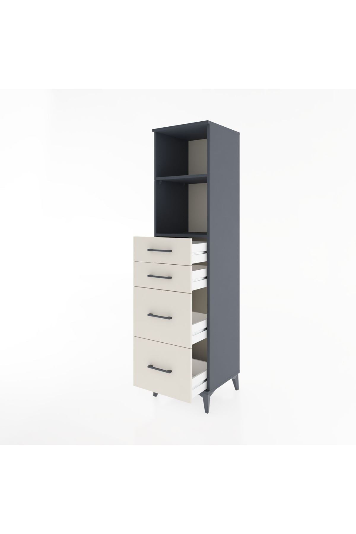 Hyperion Dolap 2 Raflı 4 Çekmeceli 44x44x182 - S55M047V4B