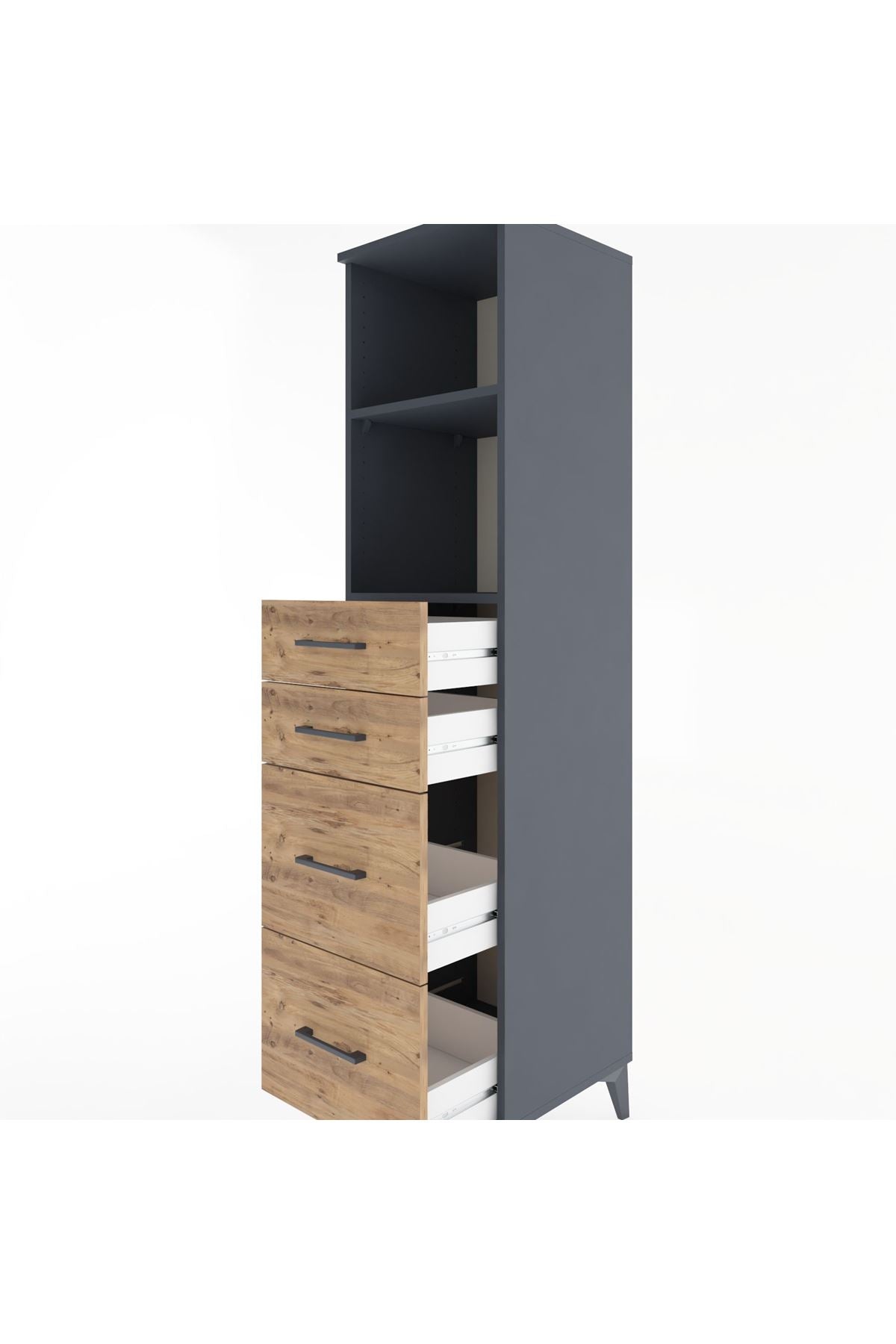 Hyperion Dolap 2 Raflı 4 Çekmeceli 44x44x182 - S55M047V6B