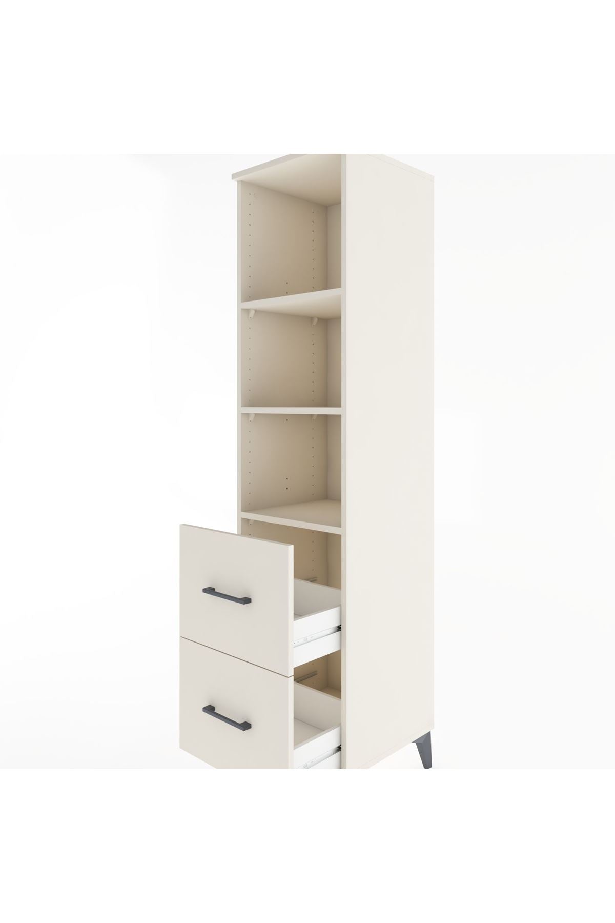 Hyperion Dolap 3 Raflı 2 Çekmeceli 44x44x182 - S55M049V1B