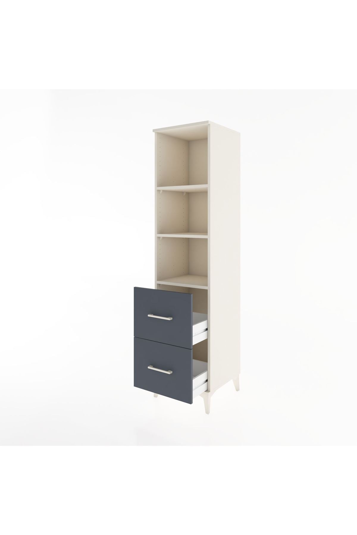 Hyperion Dolap 3 Raflı 2 Çekmeceli 44x44x182 - S55M049V2B
