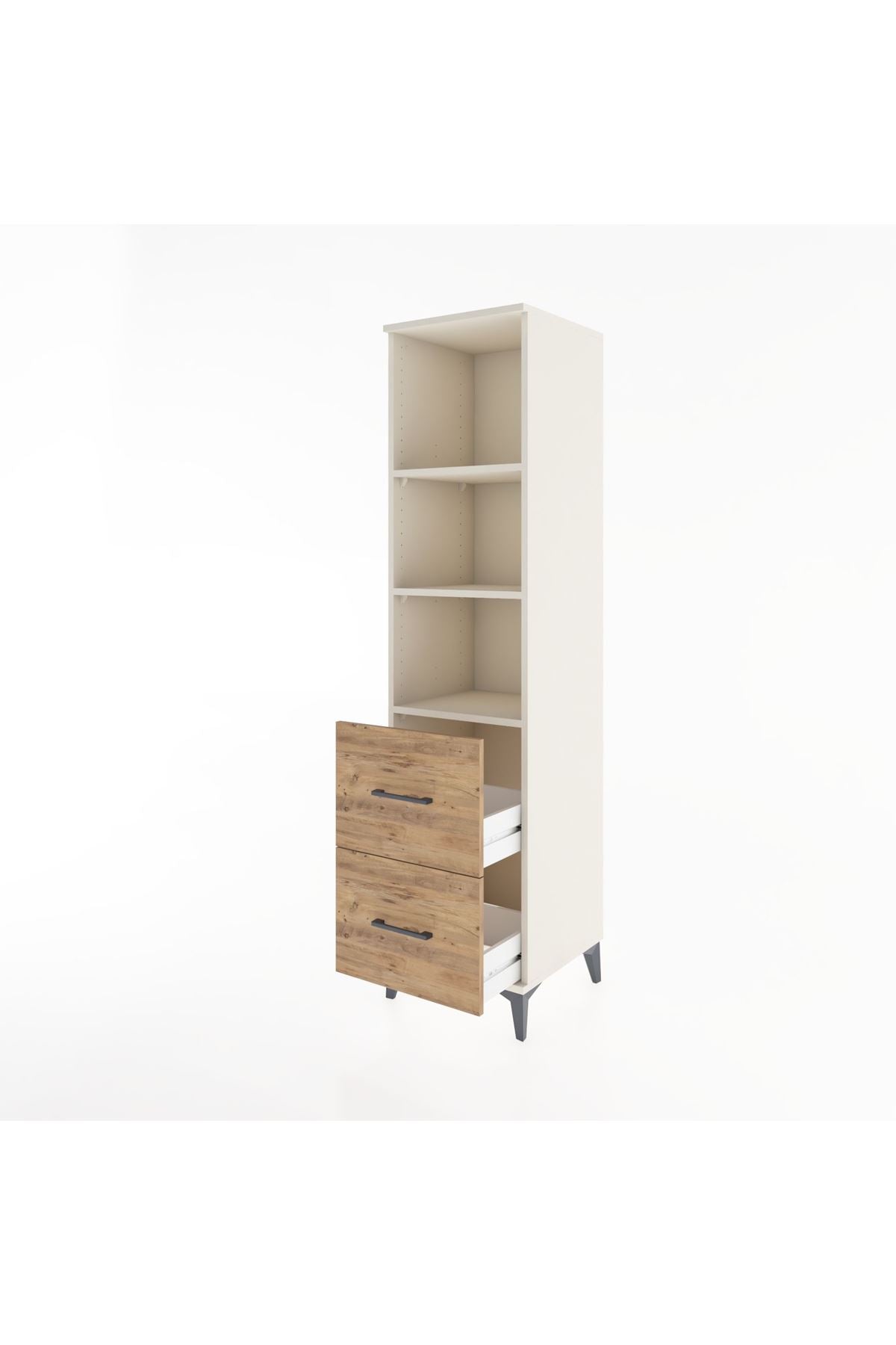 Hyperion Dolap 3 Raflı 2 Çekmeceli 44x44x182 - S55M049V3B