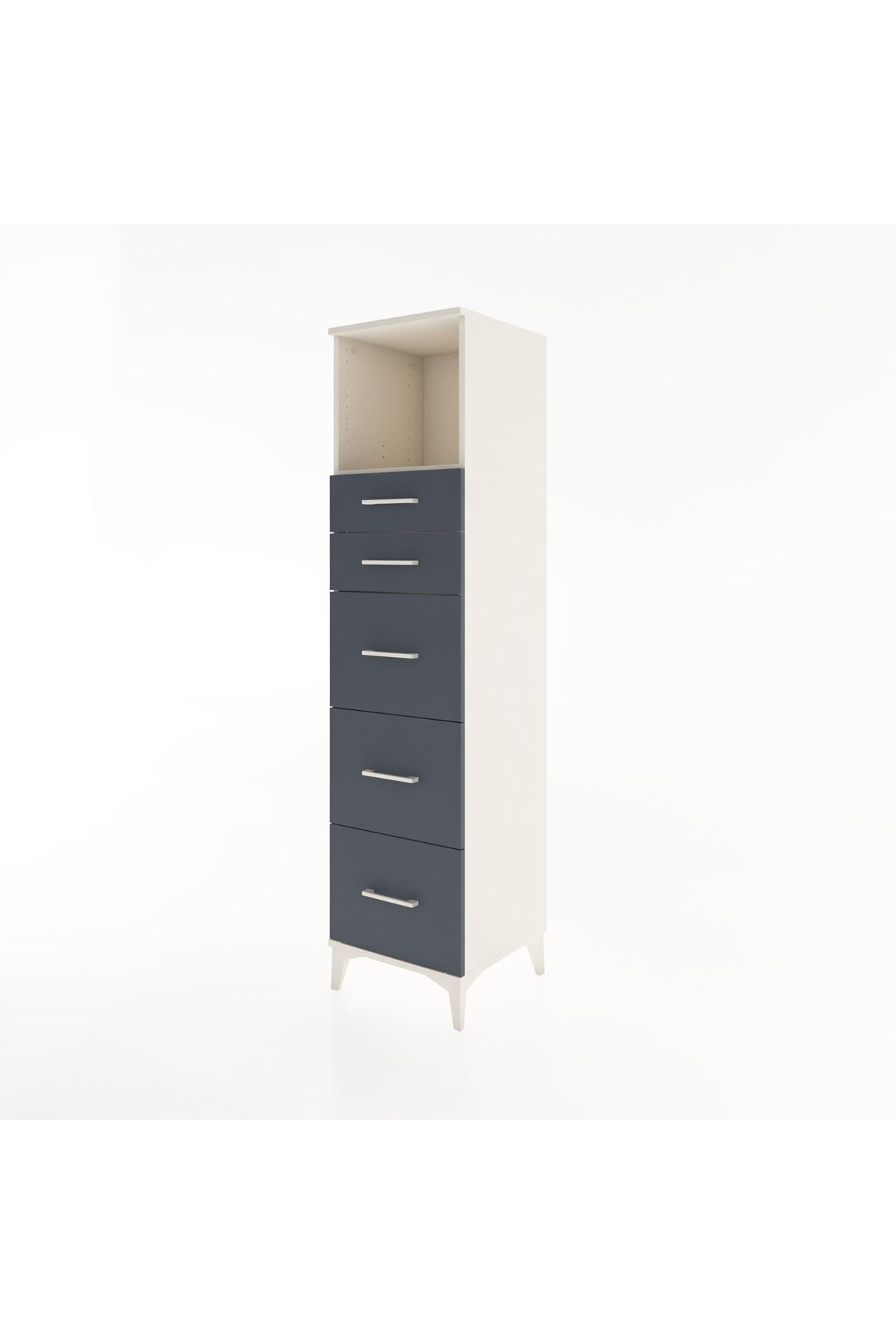 Hyperion Dolap Tek Raflı 5 Çekmeceli 44x44x182 - S55M050V2B