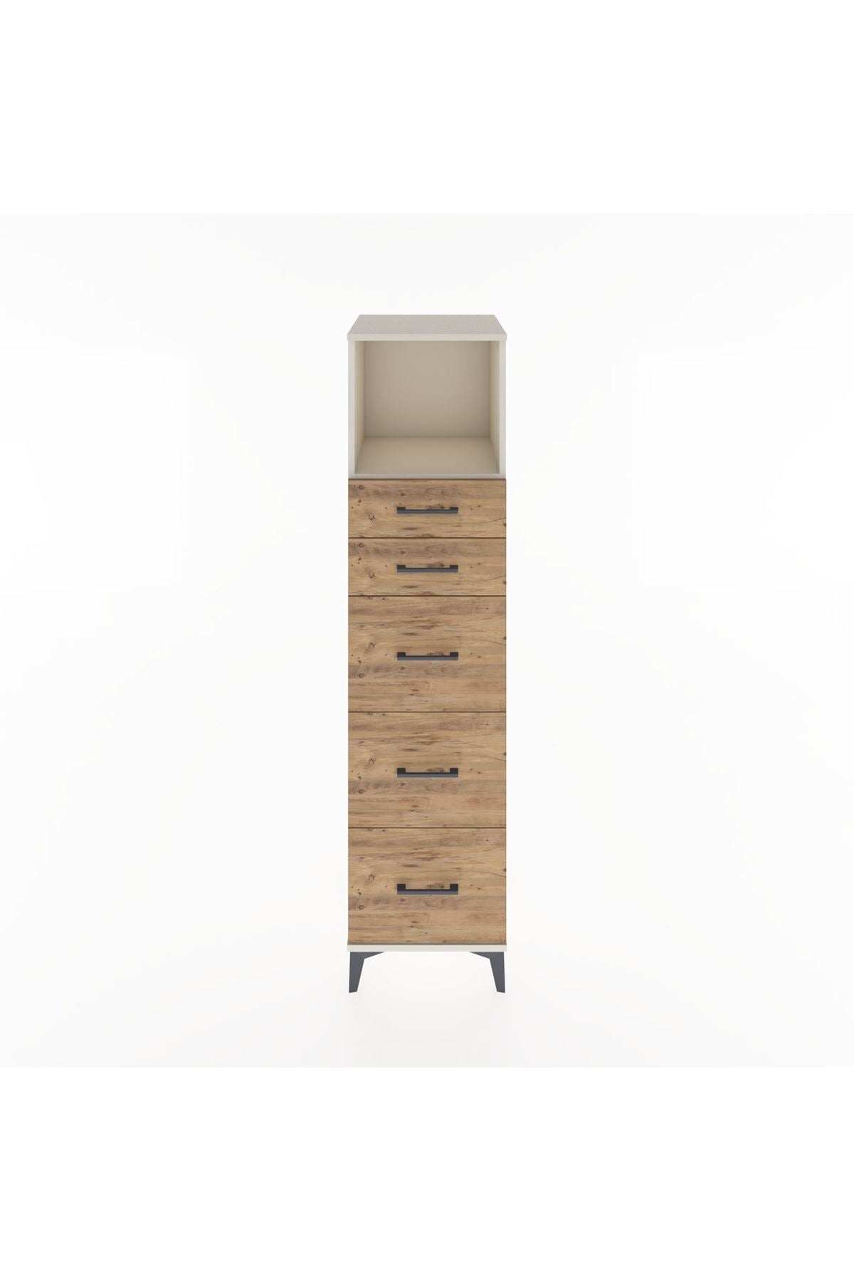 Hyperion Dolap Tek Raflı 5 Çekmeceli 44x44x182 - S55M050V3B