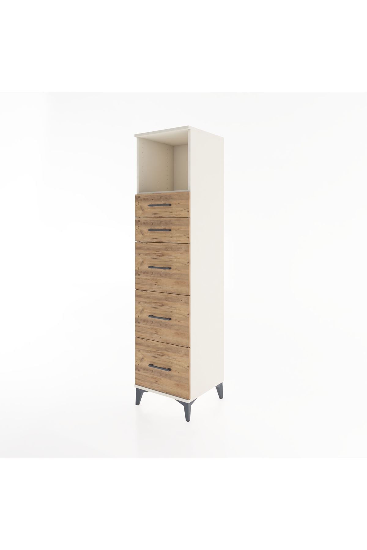 Hyperion Dolap Tek Raflı 5 Çekmeceli 44x44x182 - S55M050V3B