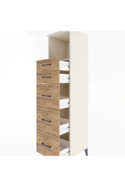 Hyperion Dolap Tek Raflı 5 Çekmeceli 44x44x182 - S55M050V3B