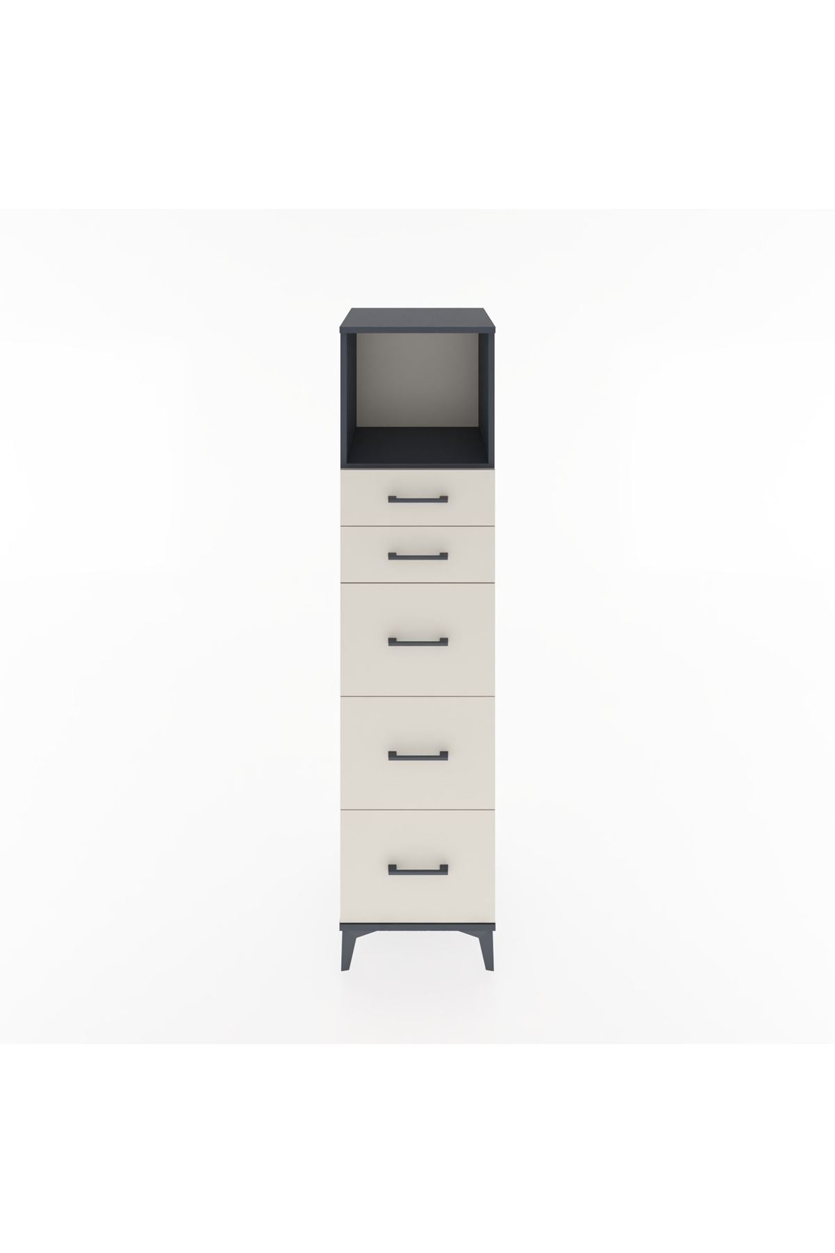 Hyperion Dolap Tek Raflı 5 Çekmeceli 44x44x182 - S55M050V4B