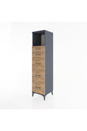 Hyperion Dolap Tek Raflı 5 Çekmeceli 44x44x182 - S55M050V6B