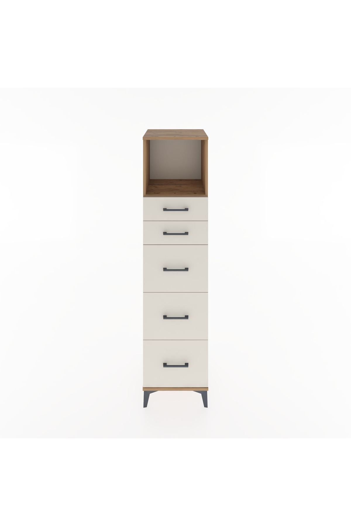 Hyperion Dolap Tek Raflı 5 Çekmeceli 44x44x182 - S55M050V7B