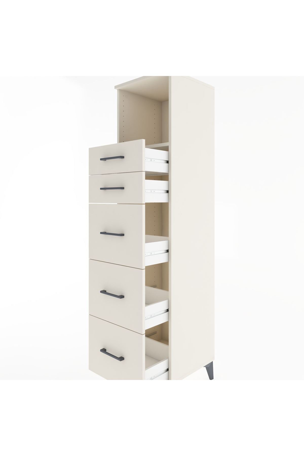 Hyperion Dolap Tek Raflı 5 Çekmeceli 44x44x182 - S55M050V1B