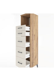 Hyperion Dolap Tek Raflı 5 Çekmeceli 44x44x182 - S55M050V7B