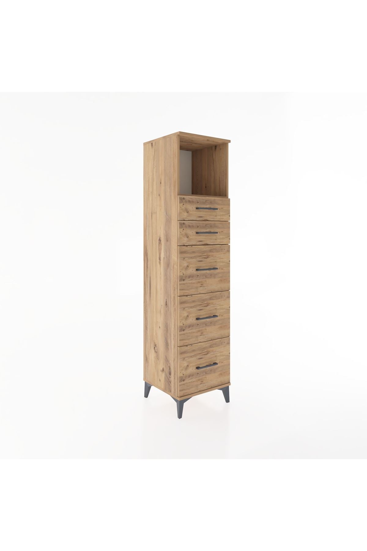 Hyperion Dolap Tek Raflı 5 Çekmeceli 44x44x182 - S55M050V9B