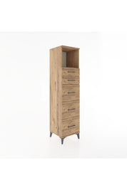Hyperion Dolap Tek Raflı 5 Çekmeceli 44x44x182 - S55M050V9B