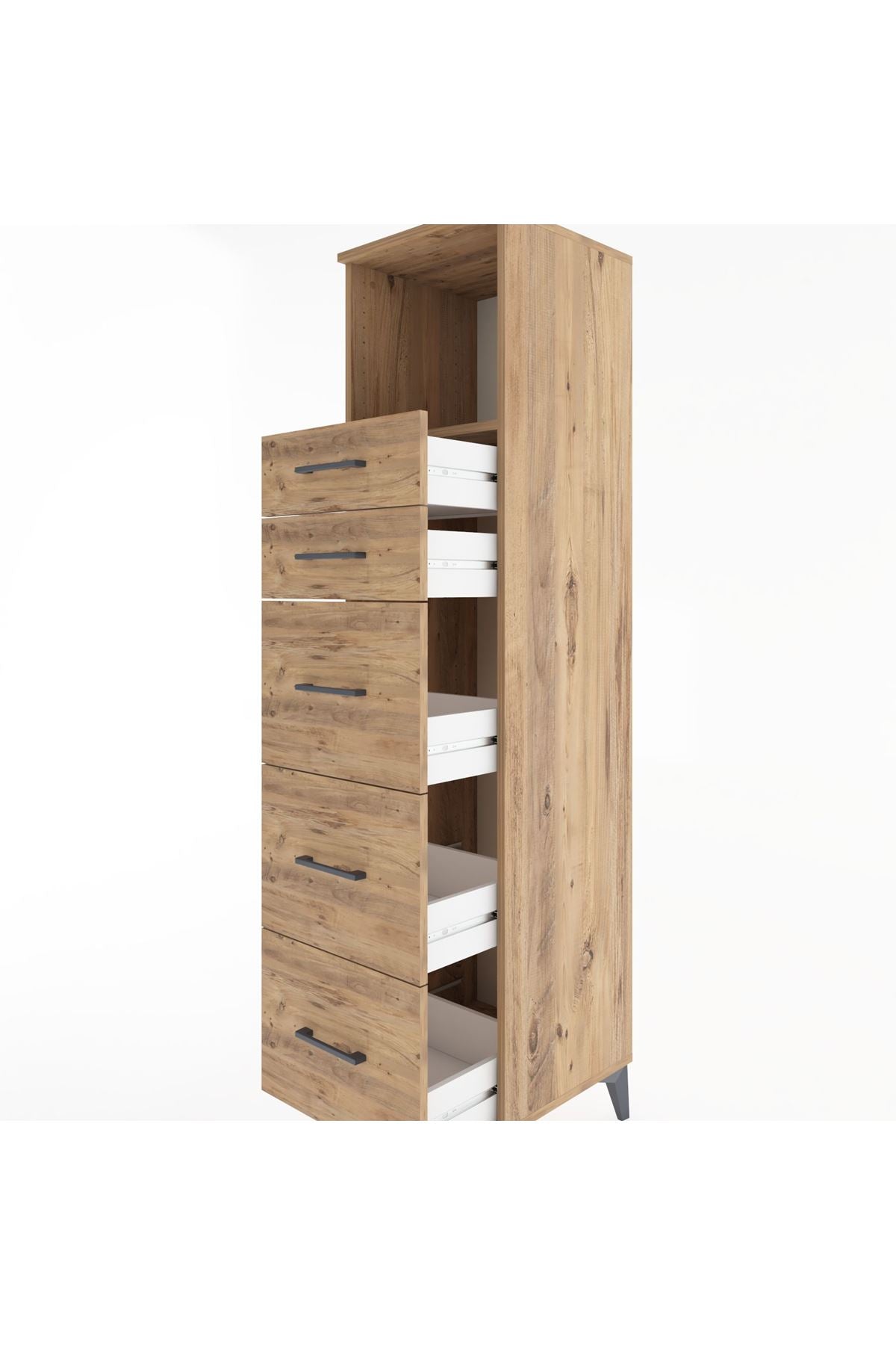 Hyperion Dolap Tek Raflı 5 Çekmeceli 44x44x182 - S55M050V9B