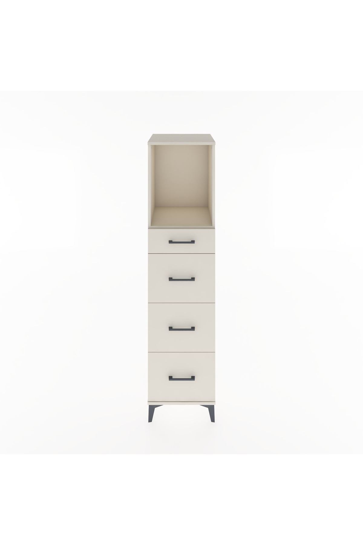 Hyperion Dolap Tek Raflı 4 Çekmeceli 44x44x182 - S55M051V1B
